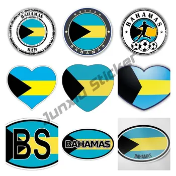 Bahama-szigeteki matrica/matrica | Prémium minőségű vinyl zászló Euro ovális matrica